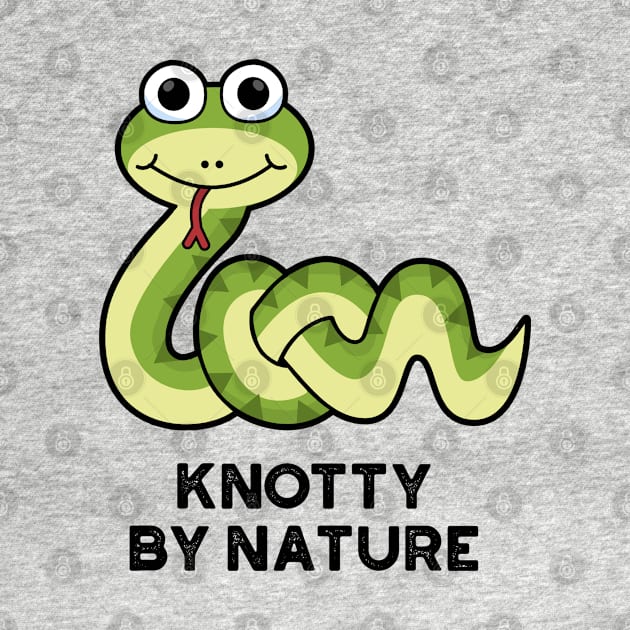 Knotty By Nature Cute Snake Pun by punnybone